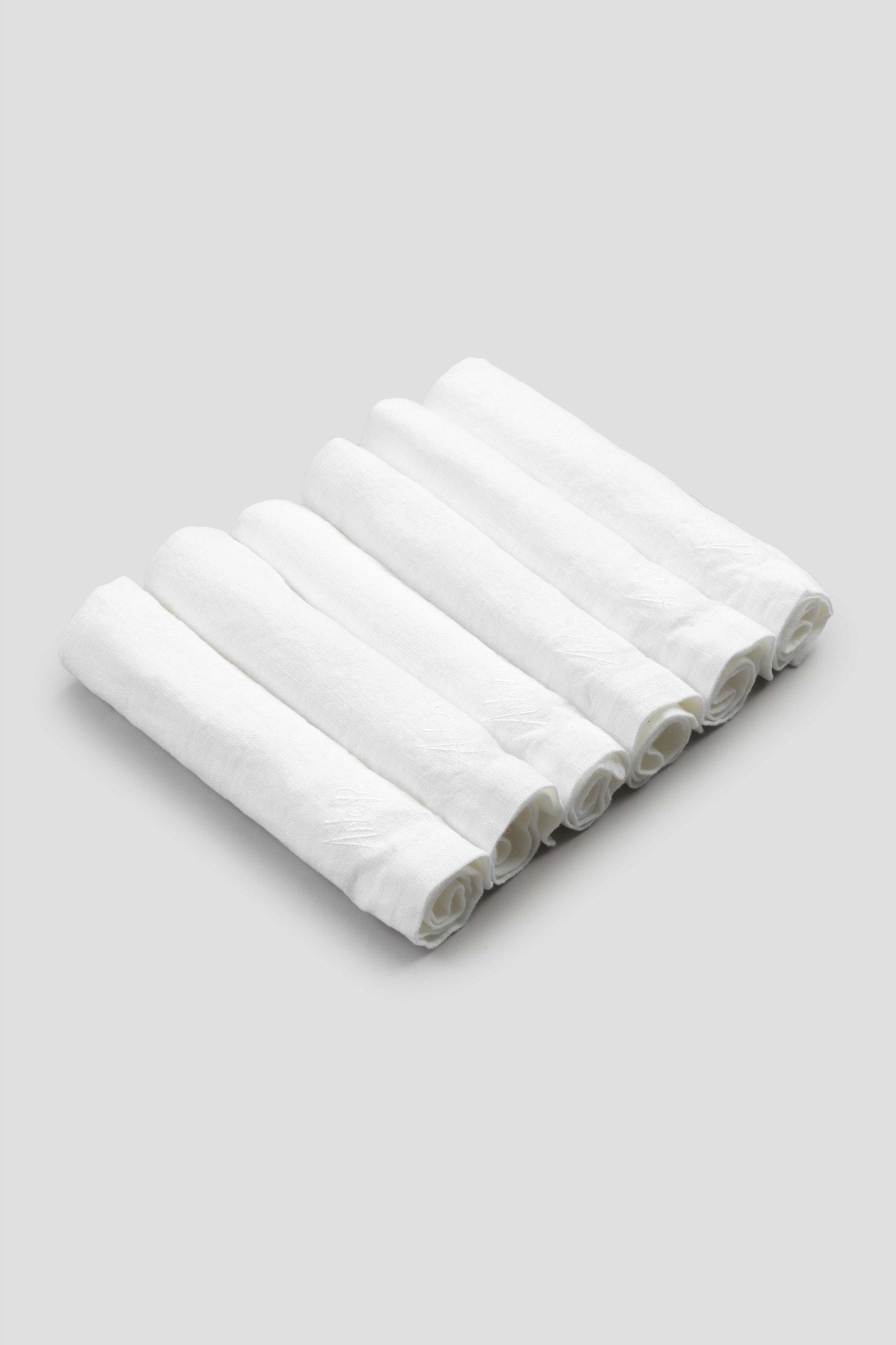 Set de 6 serviettes - Blanc 019
